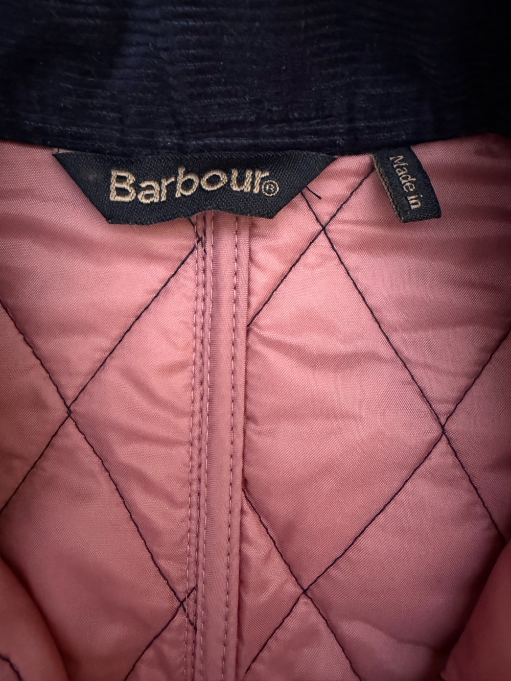 Girl’s Barbour Liddersdale Quilted Jacket /Coat Navy S (6/7) - Picture 4 of 5